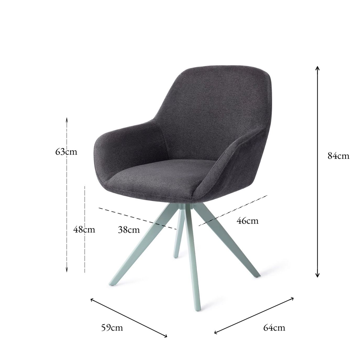 Kushi Dining Chair Black-Out