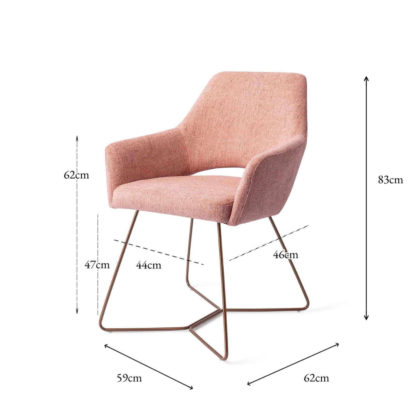 Yanai Dining Chair Pink Punch