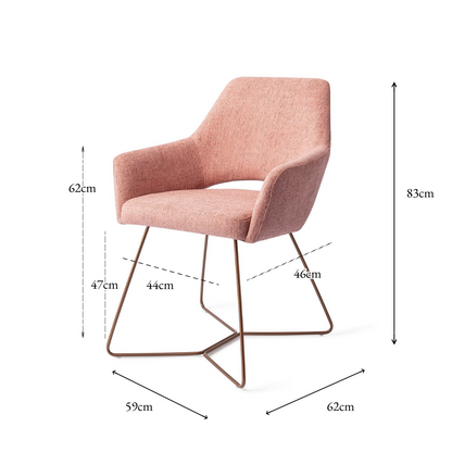 Yanai Dining Chair Pink Punch