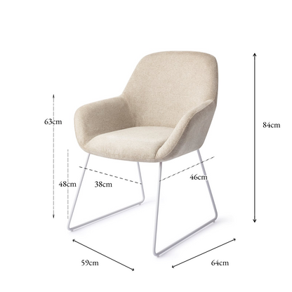 Kushi Dining Chair Ivory Ivy