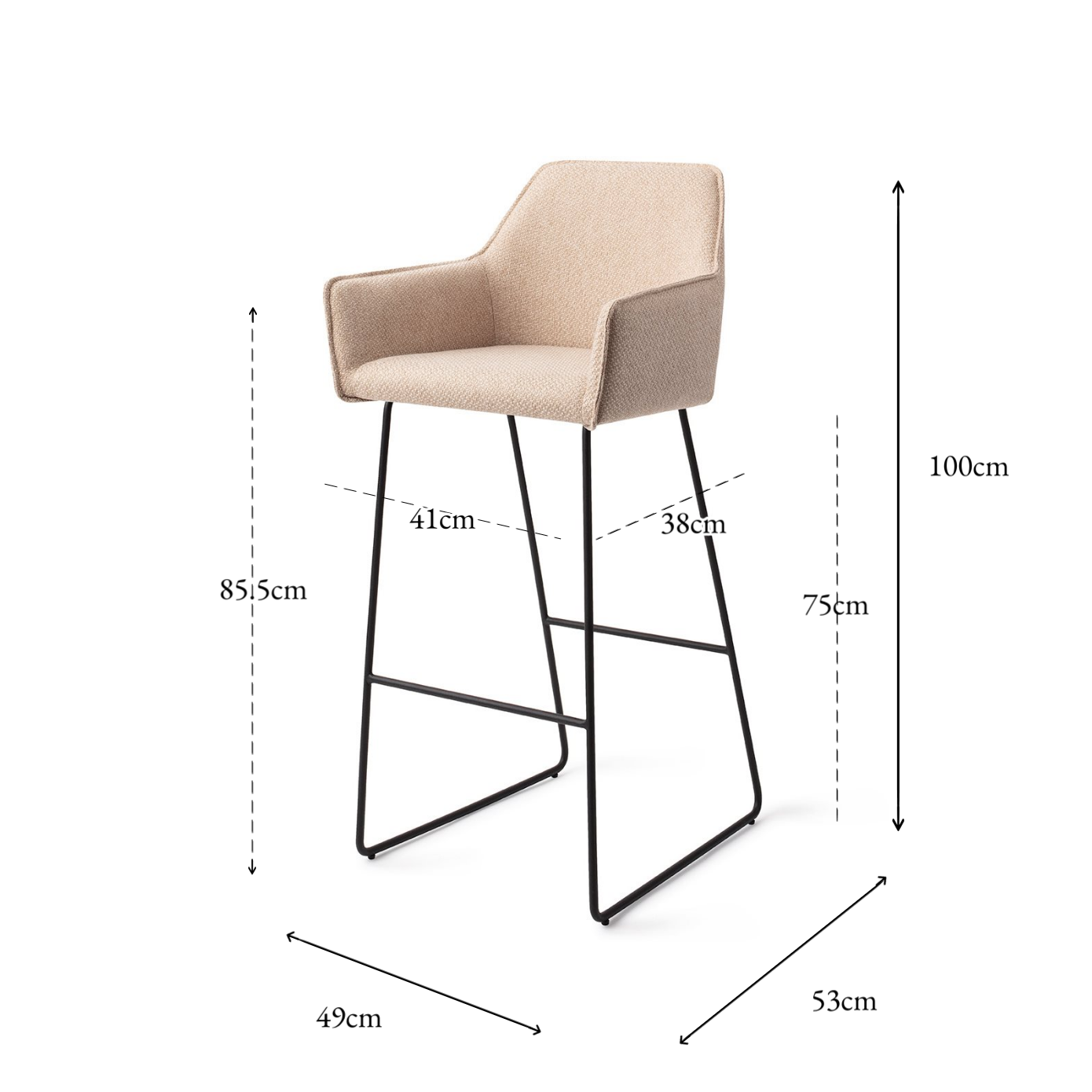 Hofu Bar Chair Wild Walnut