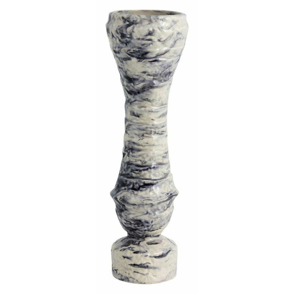 Nordal LUNGA vase i keramik - h39 cm - sort/hvid