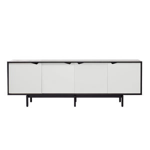 Andersen Furniture - S1 sideboard - L200xD50xH68 cm - sort med hvide låger - Andersen Furniture - DesignGaragen.dk