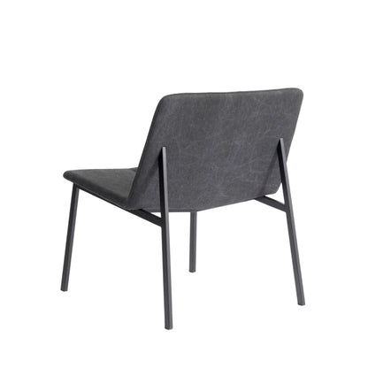 Loungestol Chamfer Anthracite - Antracit/Sort - Kanvas stof/Powder coated met. W70 H73 D61cm - Muubs - DesignGaragen.dk