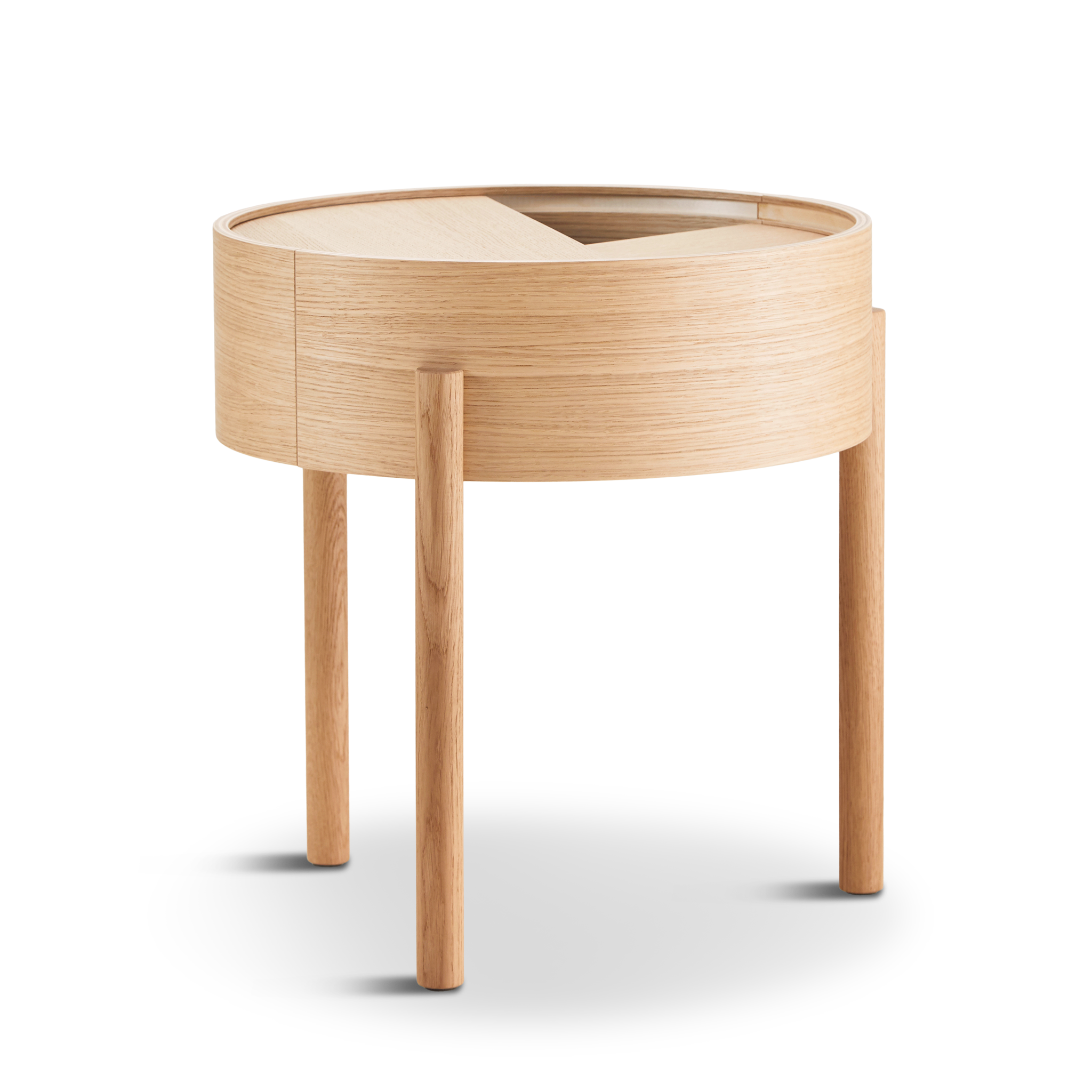 WOUD - Arc side table (42 cm) - White pigmented lacquered oak - WOUD - DesignGaragen.dk