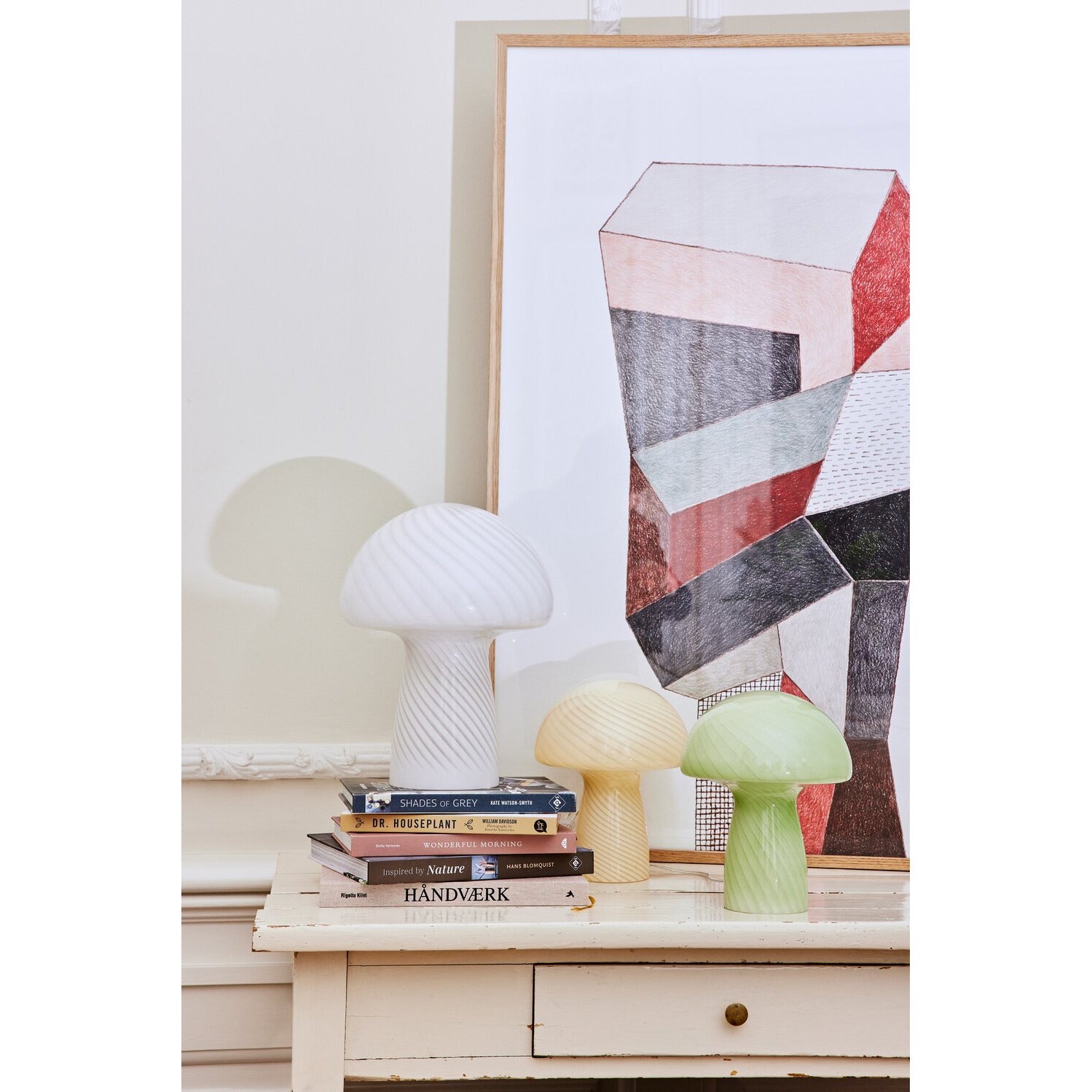 Bahne - Svampelampe / Mushroom bordlampe, rosa - H23 cm. - Bahne - DesignGaragen.dk