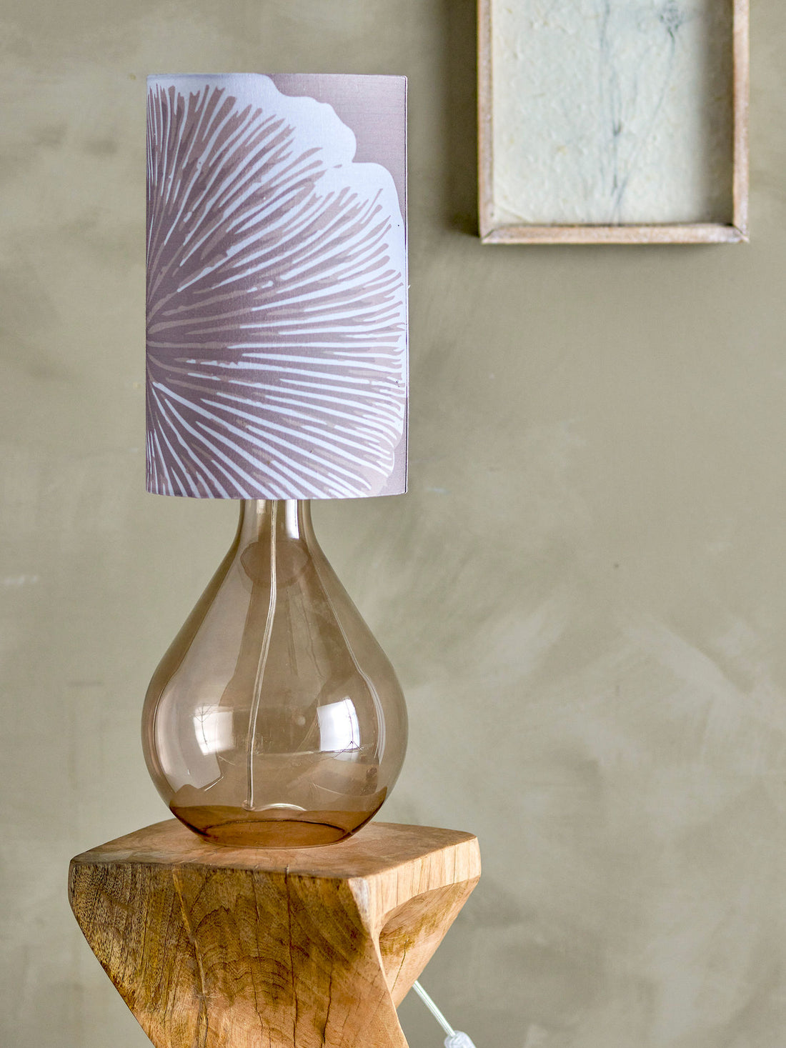 Creative Collection Leni Bordlampe, Brun, Glas