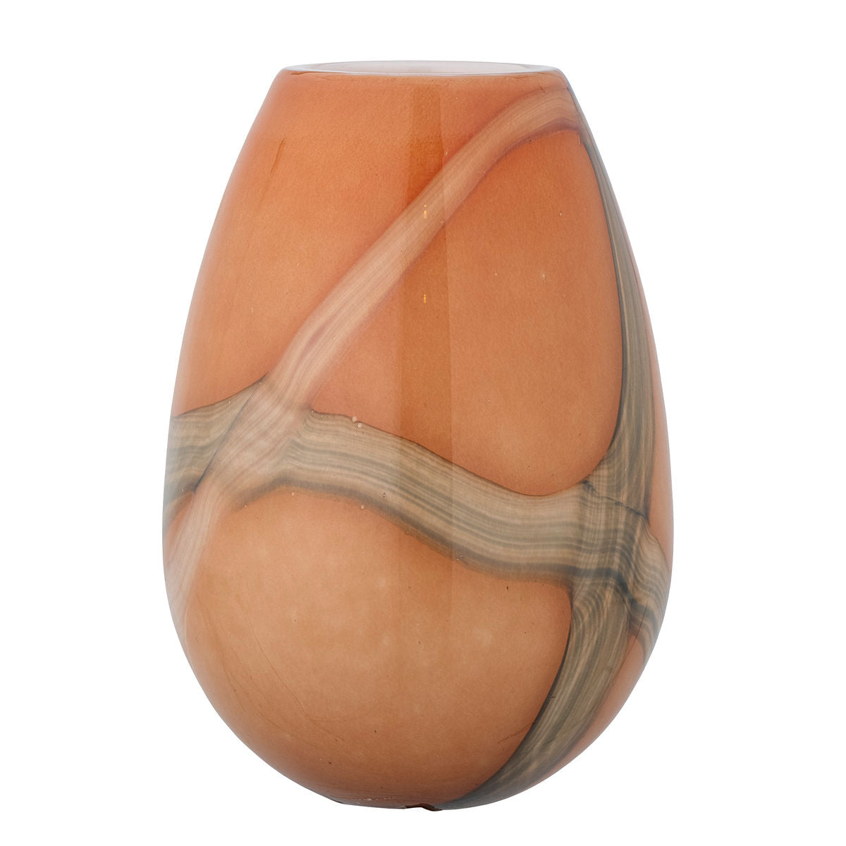 Bloomingville Shawl Vase, Orange, Glas