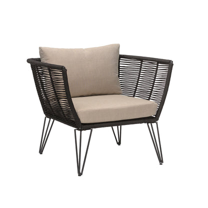 Bloomingville Mundo Lounge Stol, Sort, Metal