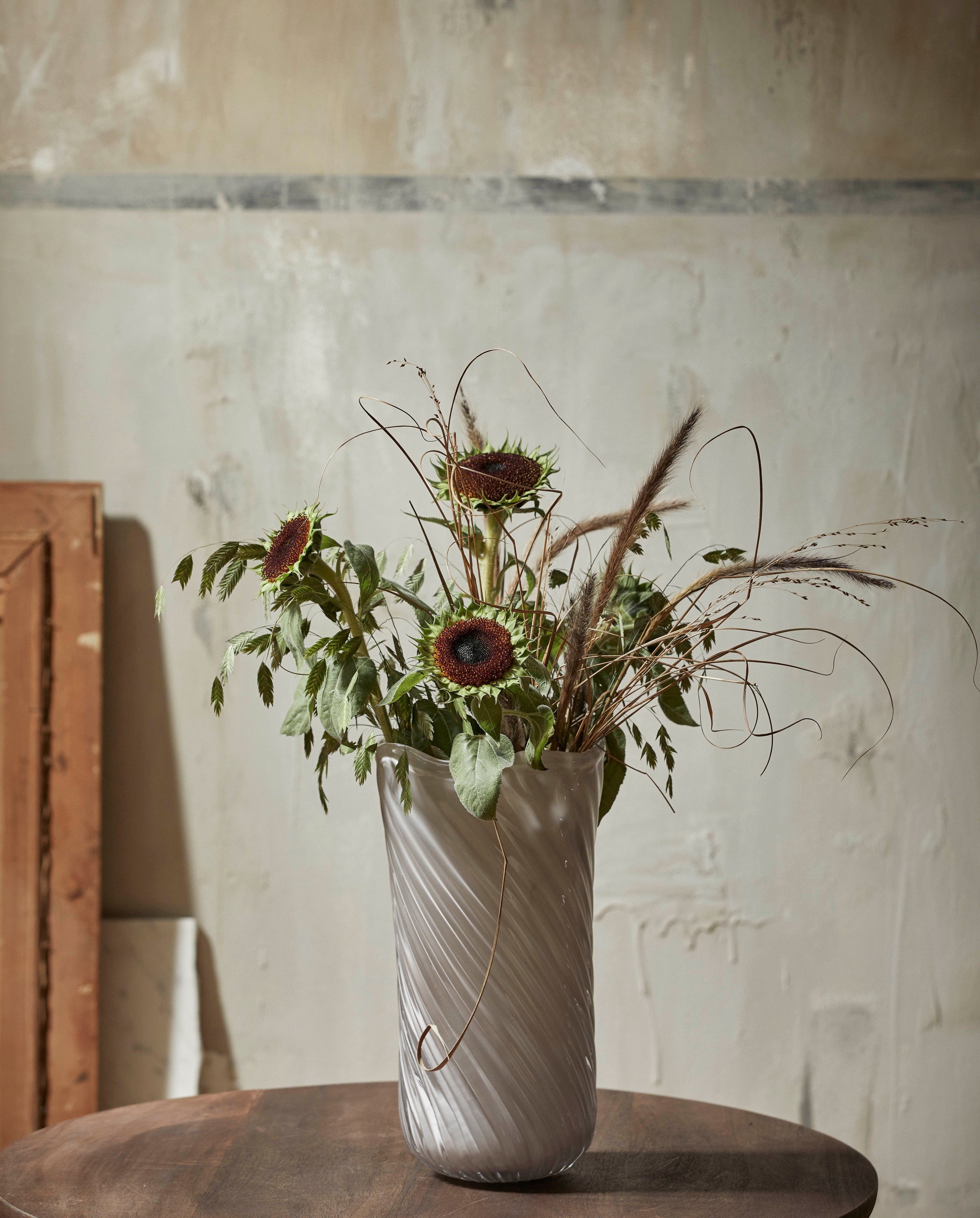 HELLE vase, glas - råhvid