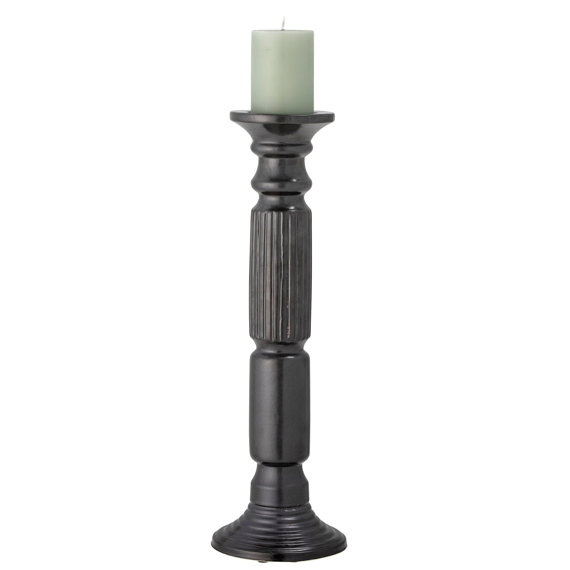 Bloomingville Millas Candlestick, Sort, Keramik