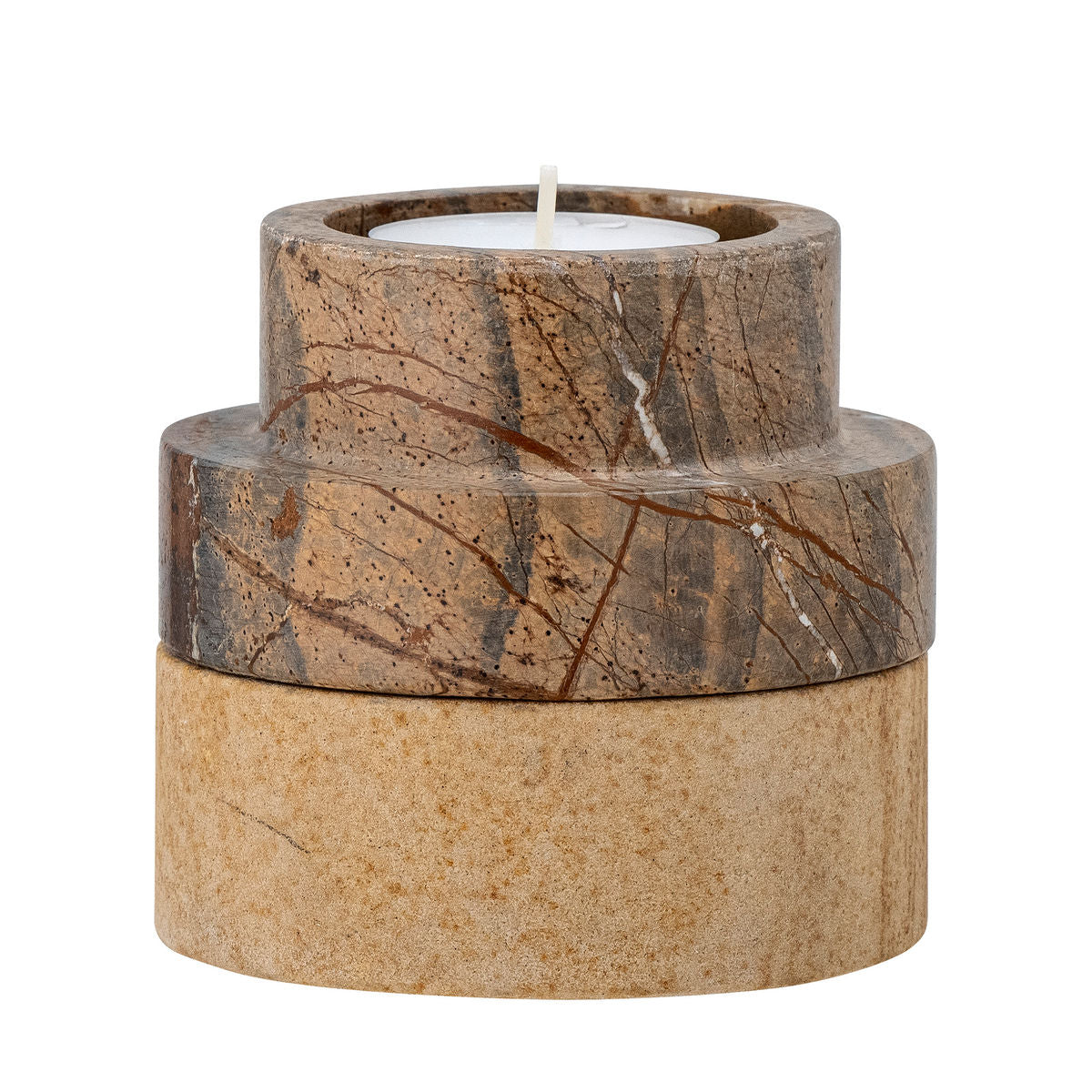 Bloomingville Dalin Votive &amp; Candle Holder, Brun, Sandsten