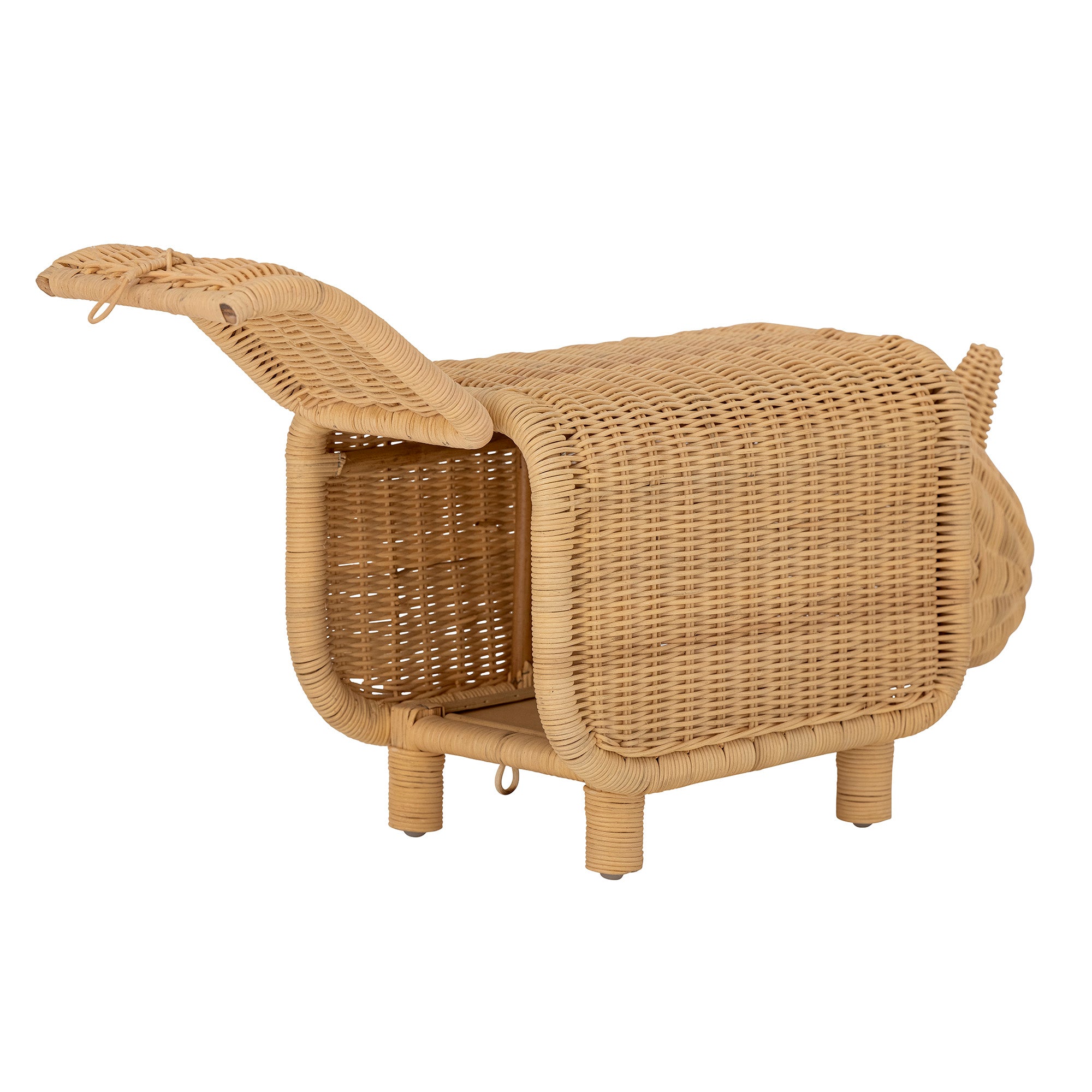 Soffe Taburet m/Opbevarings Rum, Natur, Rattan - L53xH30xW24 cm - BLOOMINGVILLE MINI - DesignGaragen.dk